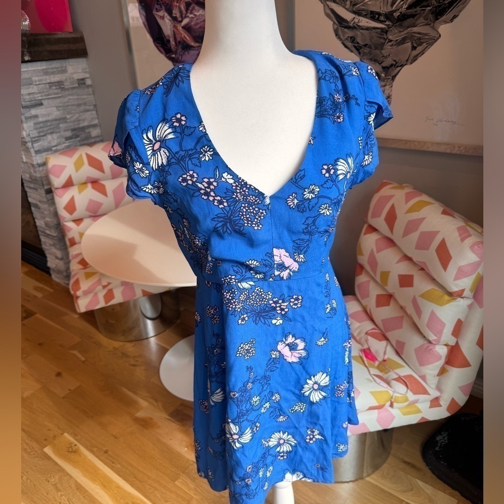 MinkPink Pink Blue Dress Medium